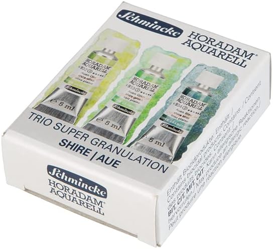 Super Granulation Aquarellfarben-Set (3 x 5 ml), 3 x 5 ml Tuben Auen
