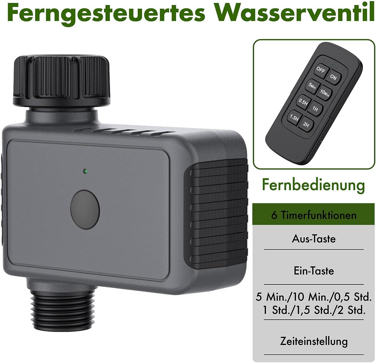 Bewässerungscomputer mit Fernbedienung und Timer
