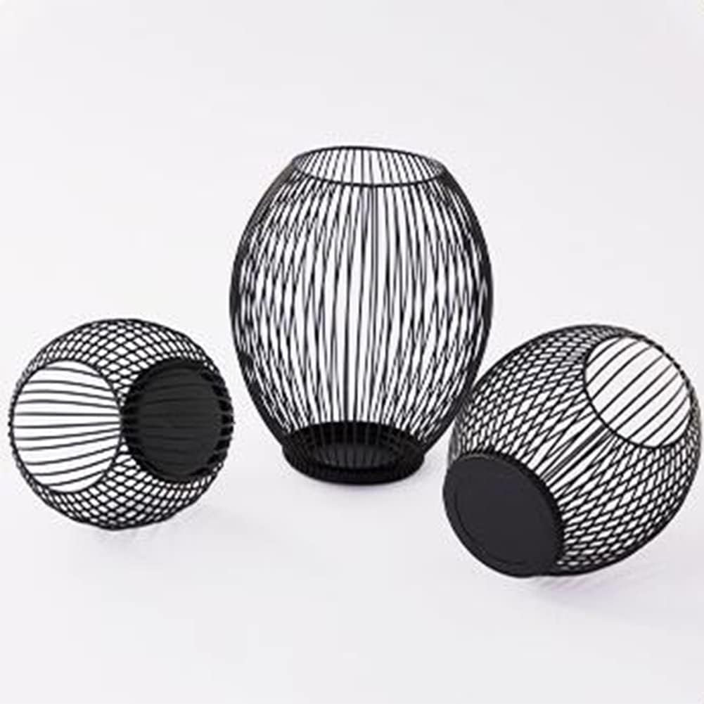 Kerzenständer-Set, Schwarz