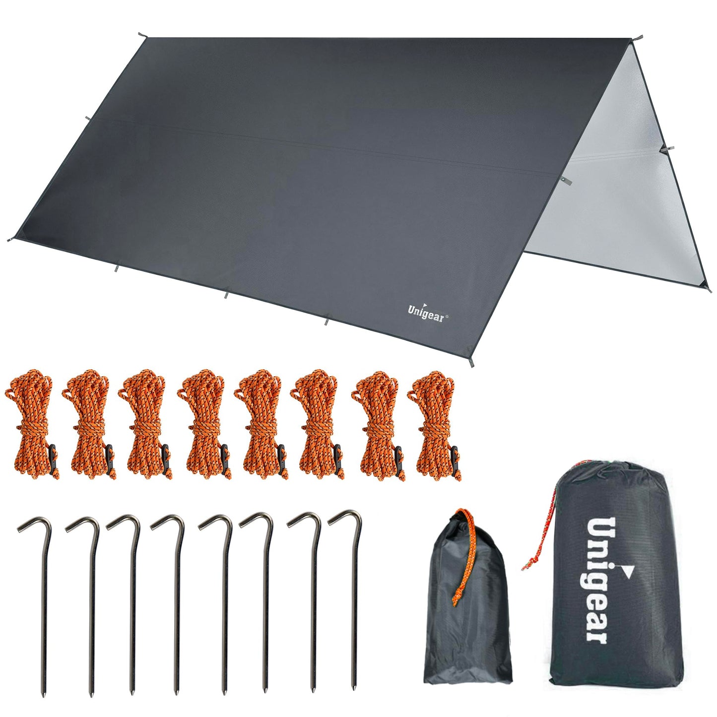 Wasserdichtes Tarp, Grau 4.4x4.4 m