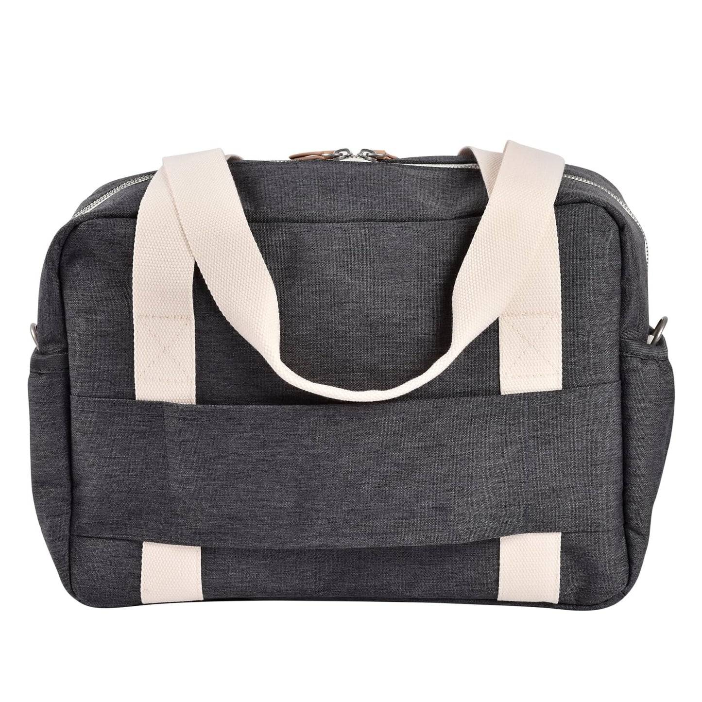 Wickeltasche mit 10 Fächern und Isotherm-Fach, Grau Meliert