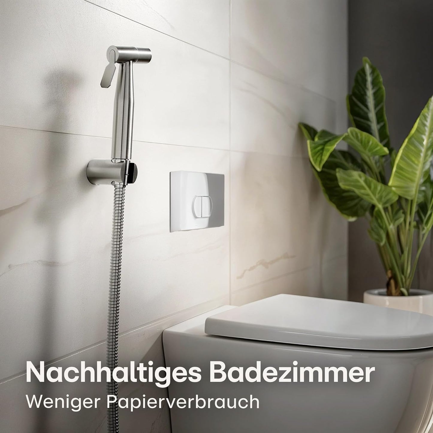 Bidet Set mit Handbrause, Schlauch & Halter