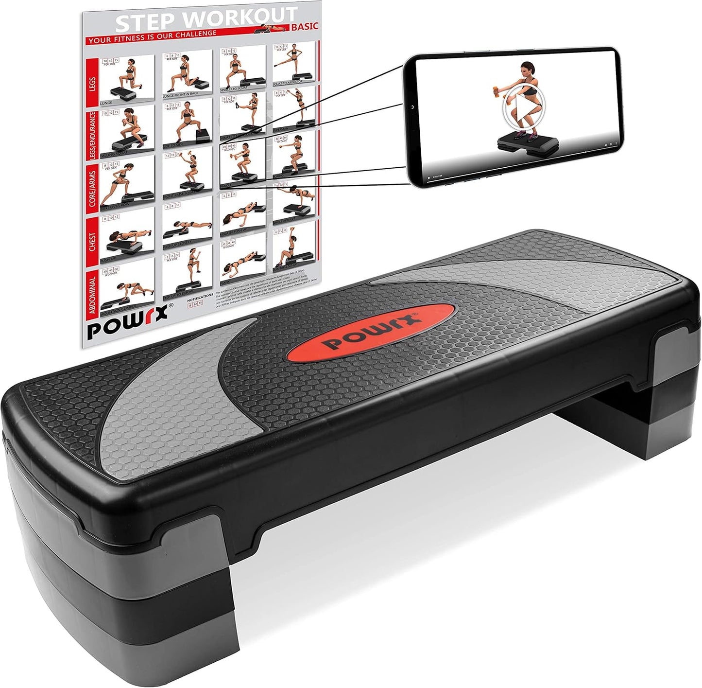 Höhenverstellbares Steppbrett XL für Aerobic