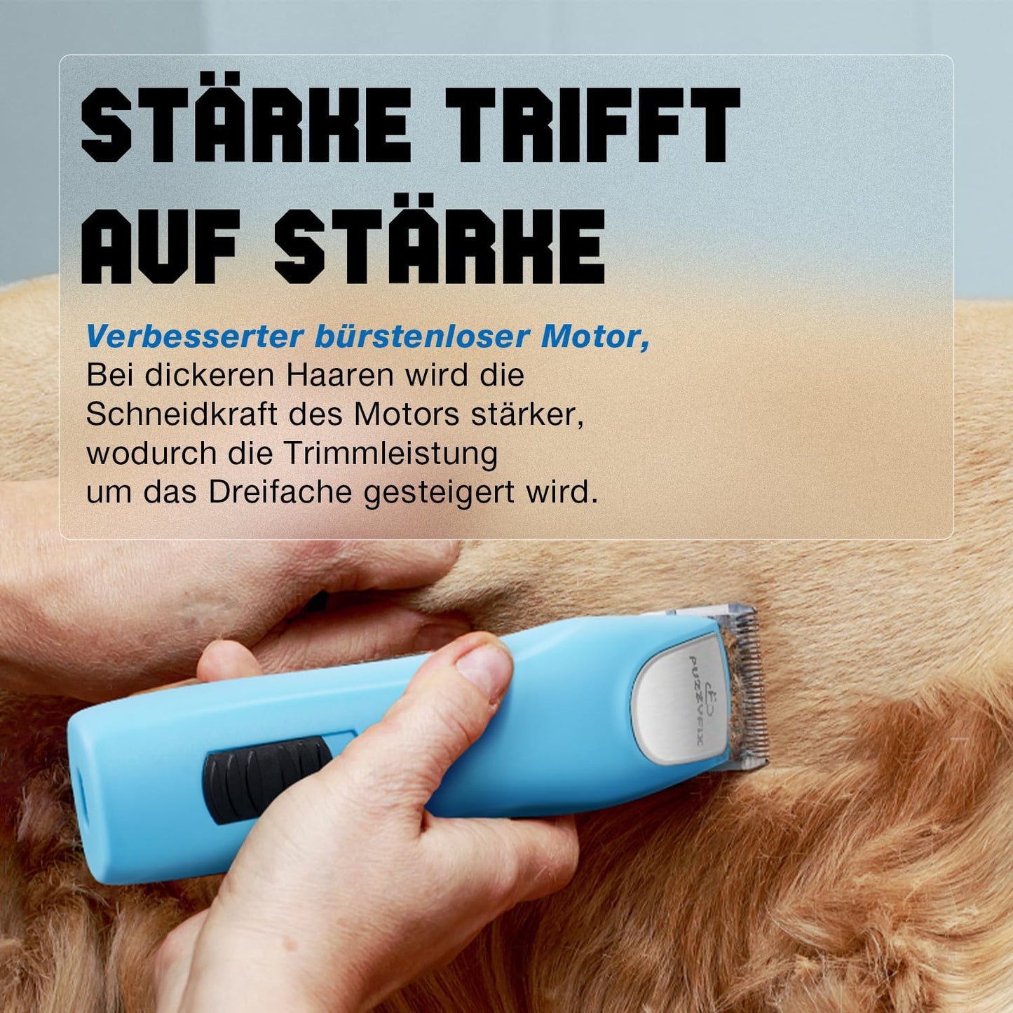 Hundeschermaschine für dickes Fell, Hell Blau