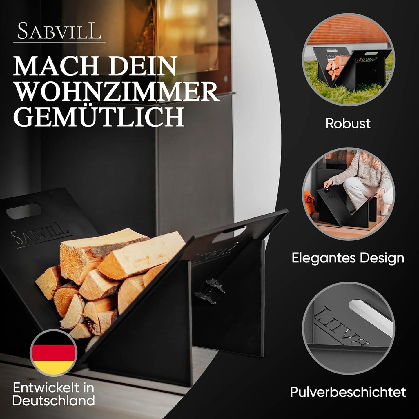 Klappbares Kaminholzregal