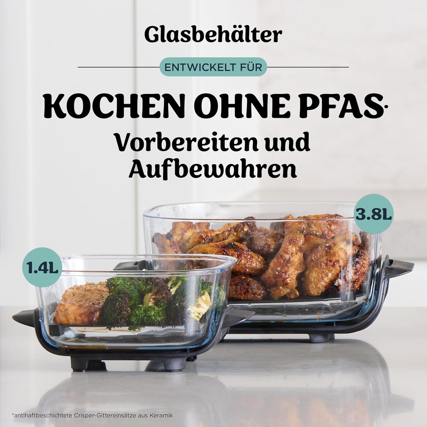 Crispi 4-in-1 Heissluftfritteuse, Grau