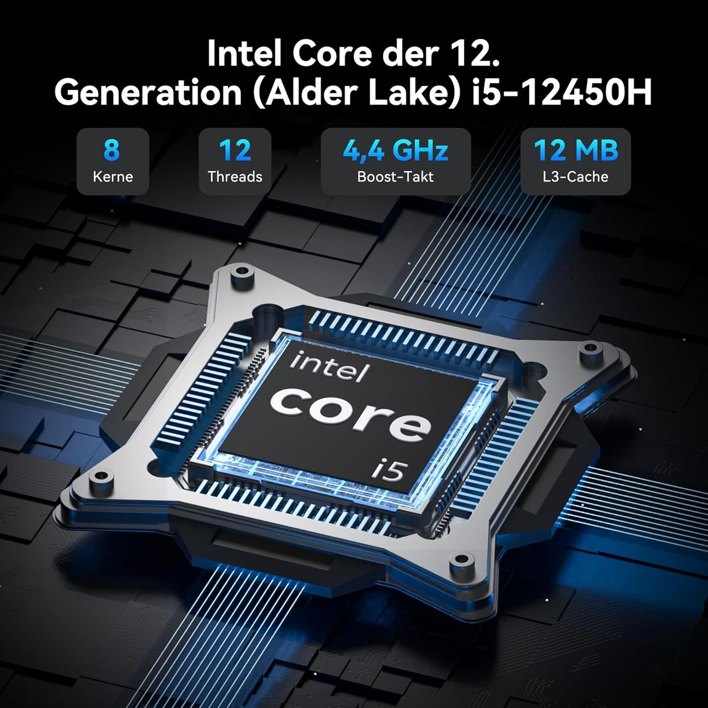 IT12 Mini PC mit Intel i5-12450H, IT12 i5-12450H（16+512）