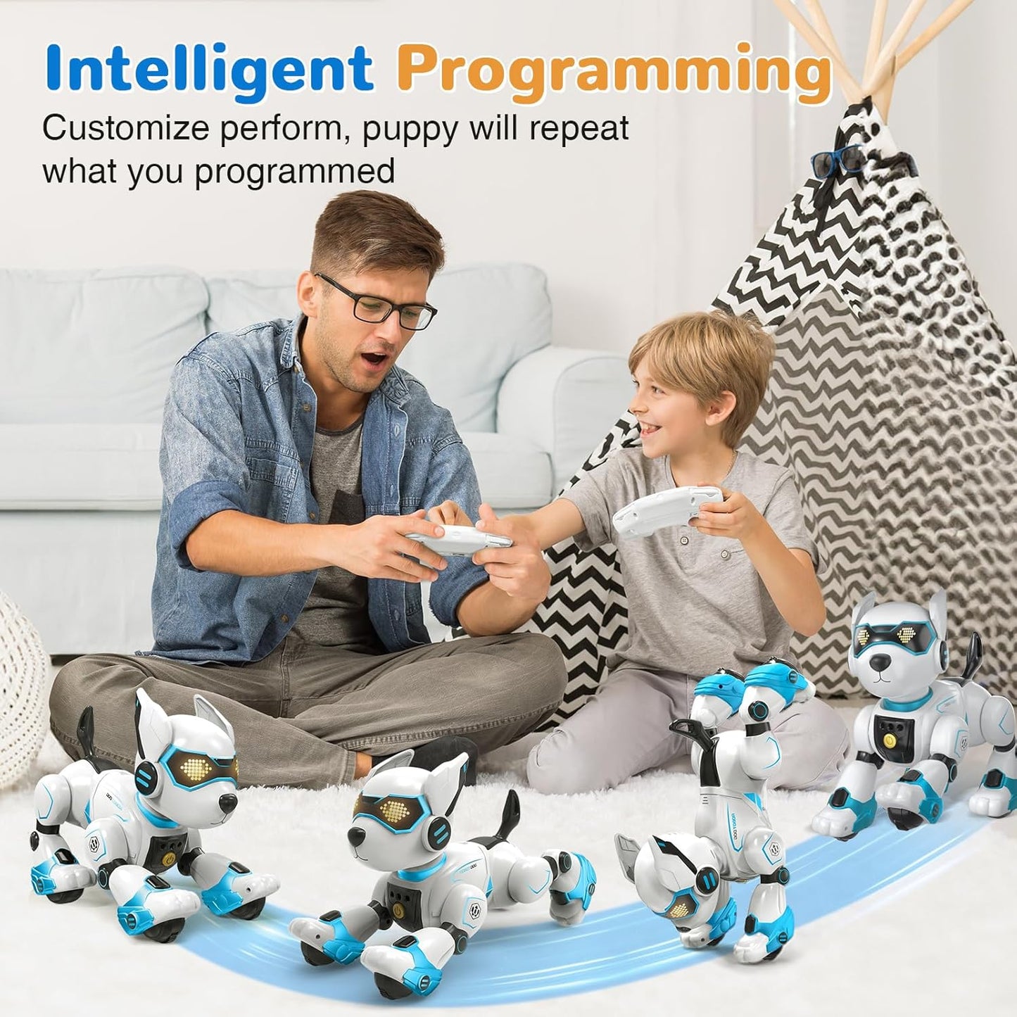 Programmierbarer Roboterhund, Blau