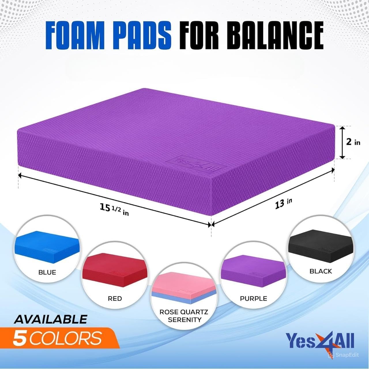 Balance Pad, Lila L - 39.37 x 33.02 x 5.08 cm