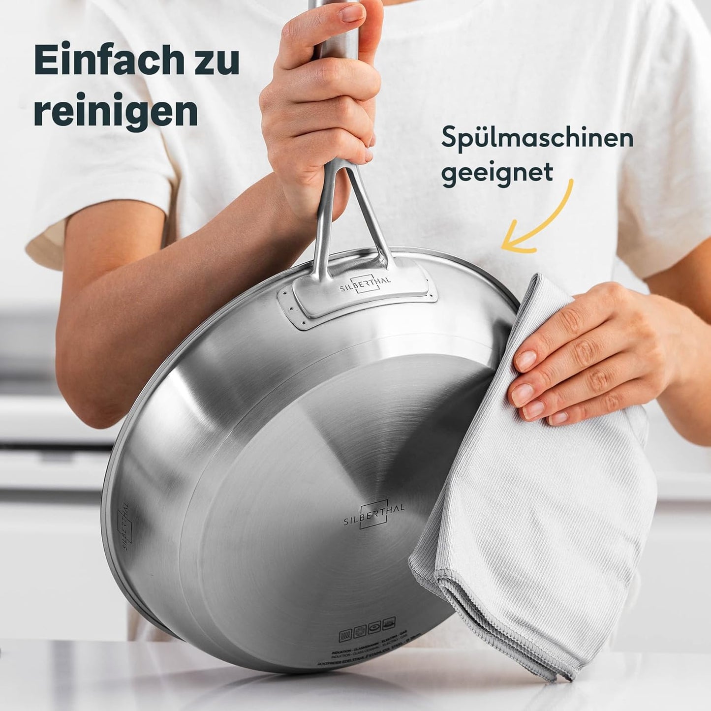 3-teiliges Bratpfannen-Set, antihaftbeschichtet, backofenfest bis 250°C, Beschichtet 3er Set | 20, 24 + 28cm
