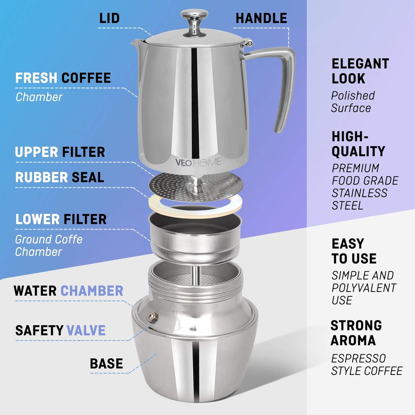Espressokocher, 500 mL