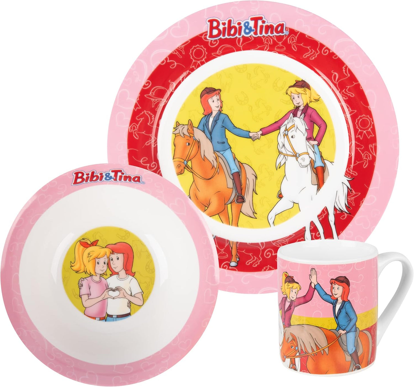3-teiliges Bibi & Tina Frühstücksset