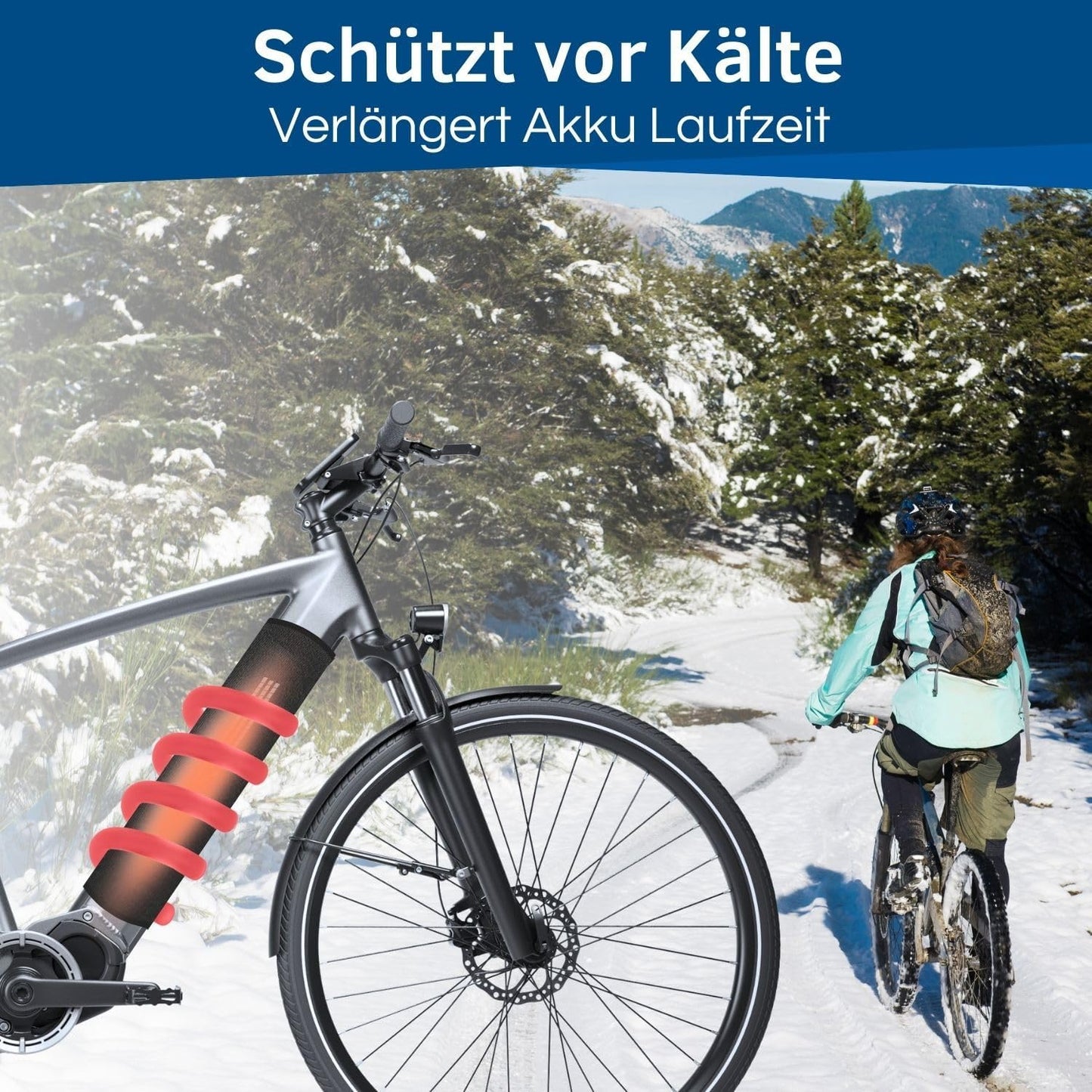 E-Bike Akku Thermoschutzhülle, Blau