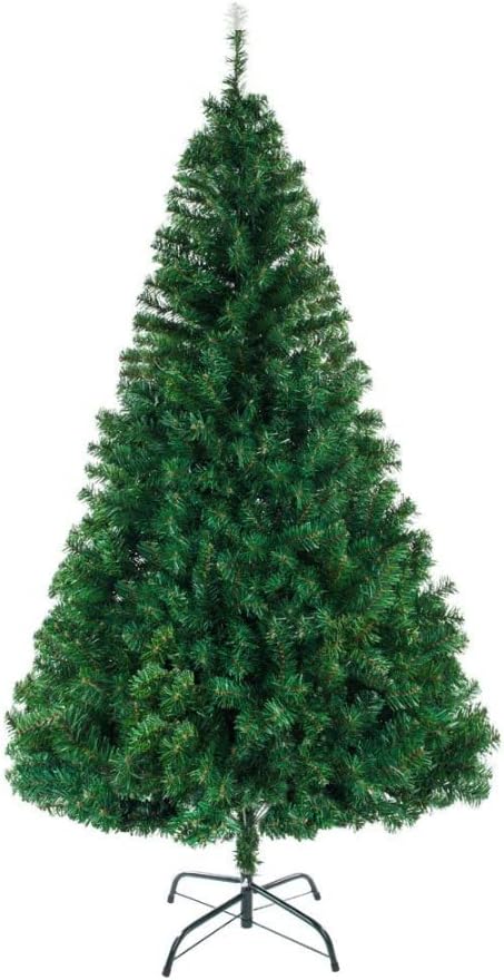 Künstlicher Weihnachtsbaum mit Metallständer, Grün, 210 cm