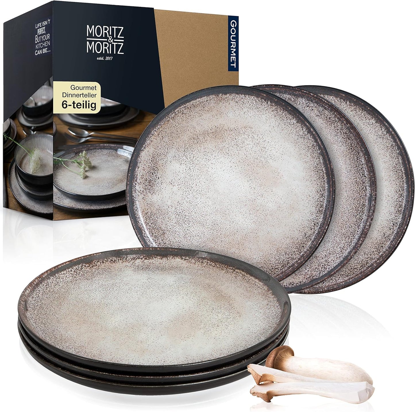 Dinnerteller-Set 2212, 6x Grosse Teller, Beige