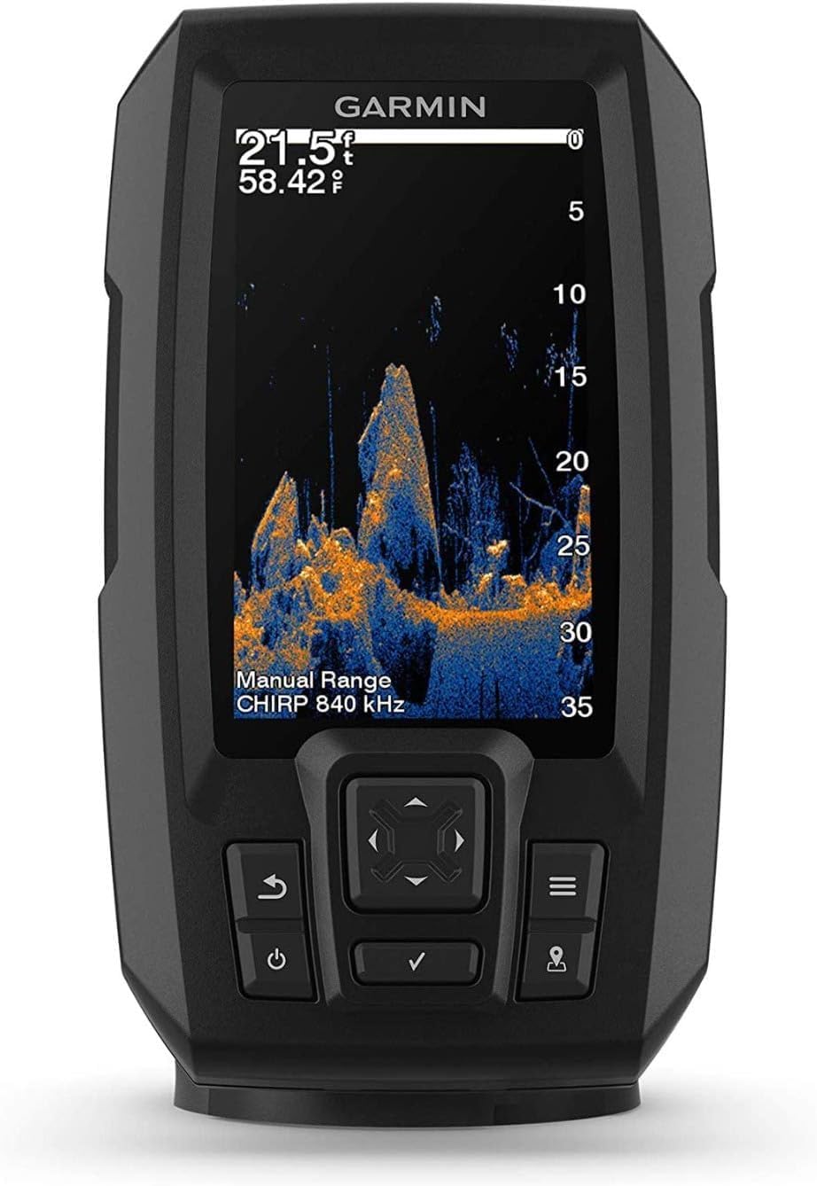 Fishfinder Striker Vivid 4cv mit 4-Zoll-Farbdisplay und Sonar, 4 Inch Striker Vivid 4 cv Wandler