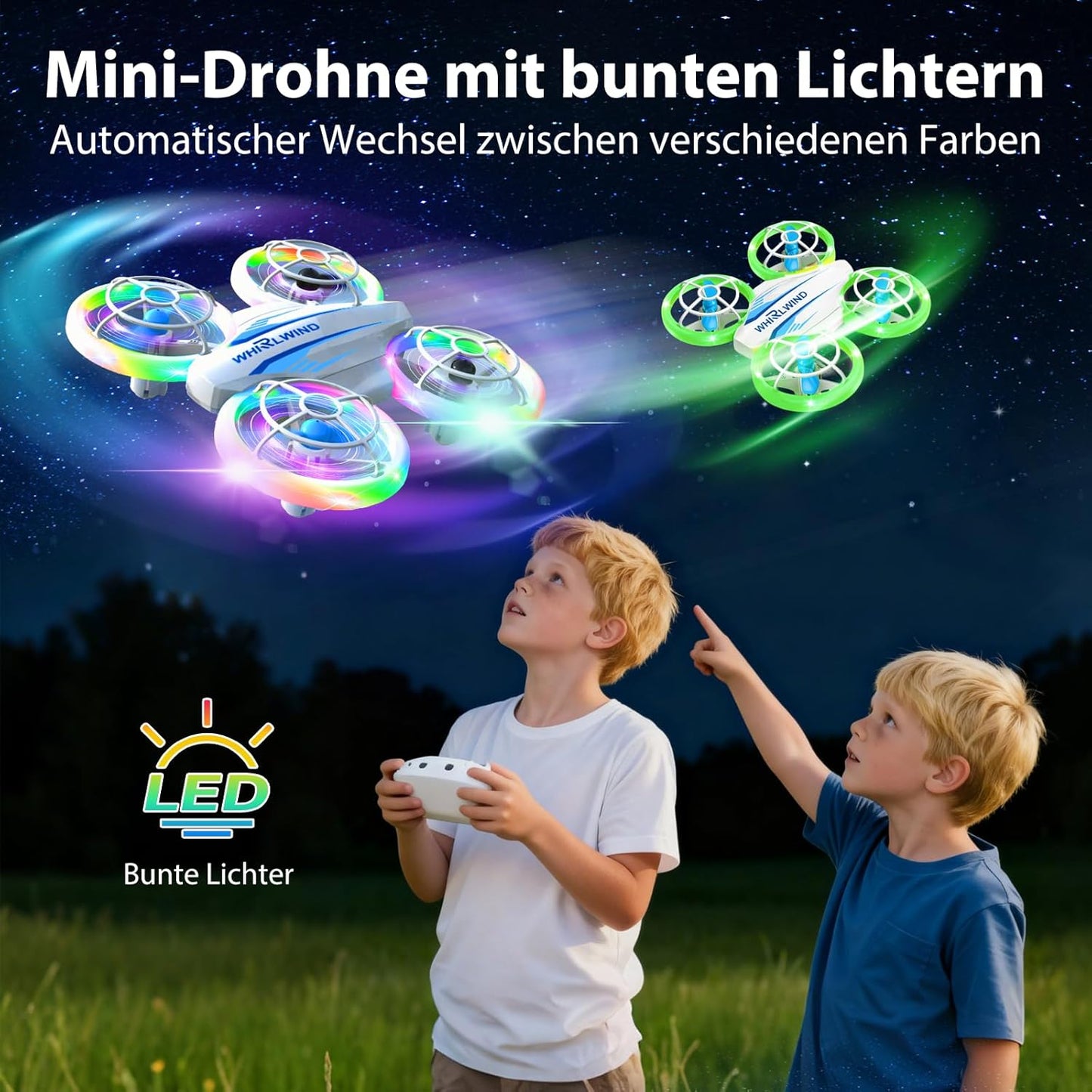 AC09 Mini-Drohne für Kinder mit LED-Lichtern