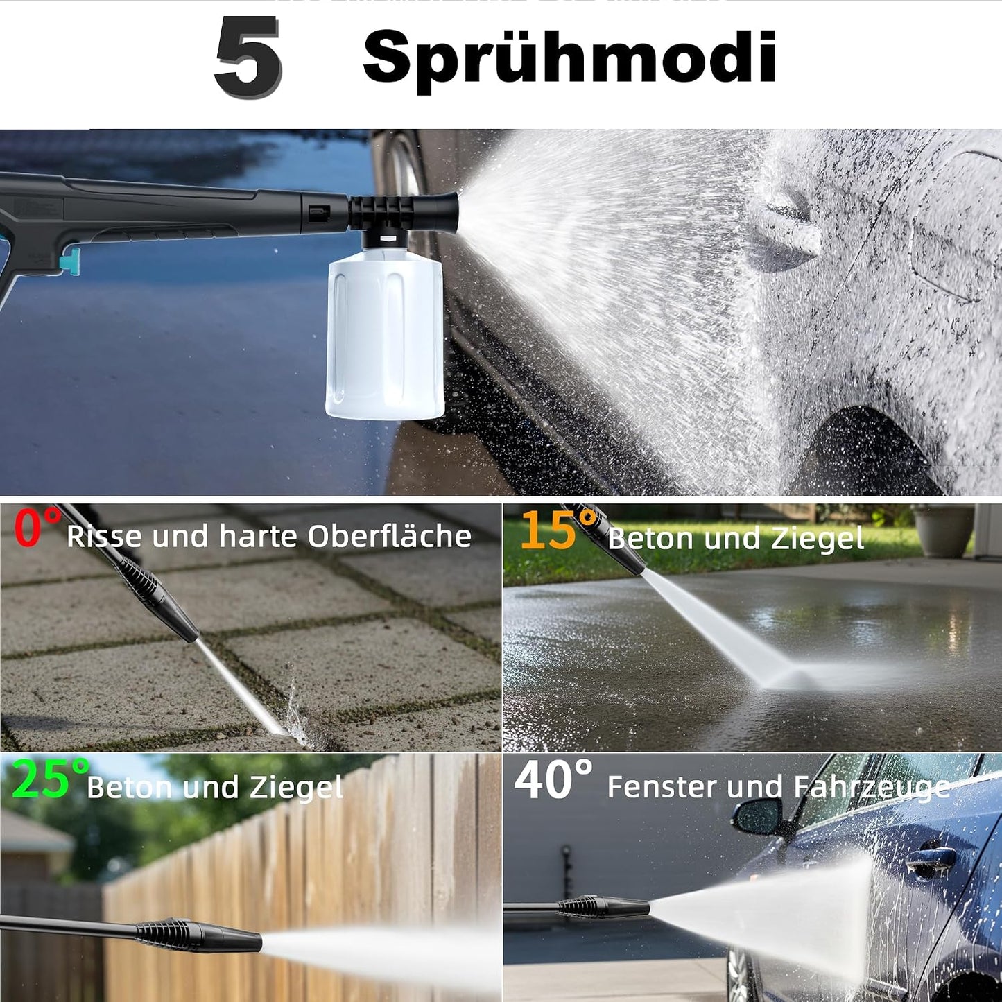 Hochdruckreiniger mit Zubehör-Set, Grün