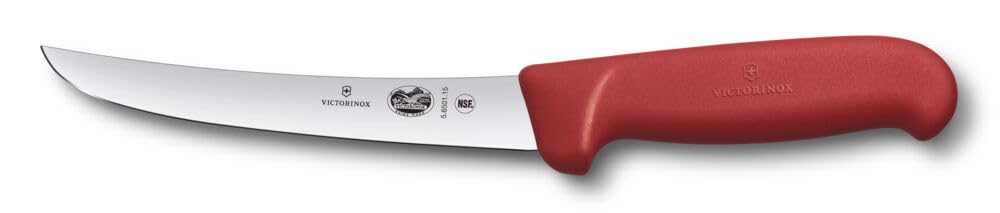 Fibrox Ausbeinmesser mit gebogener Klinge, Rot