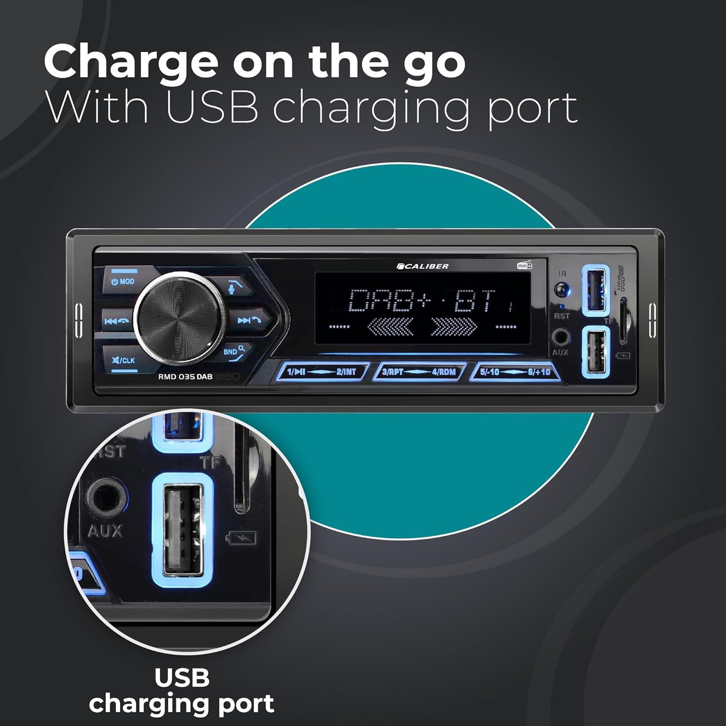 RMD035DAB Autoradio mit DAB+ und Bluetooth, Mit DAB+