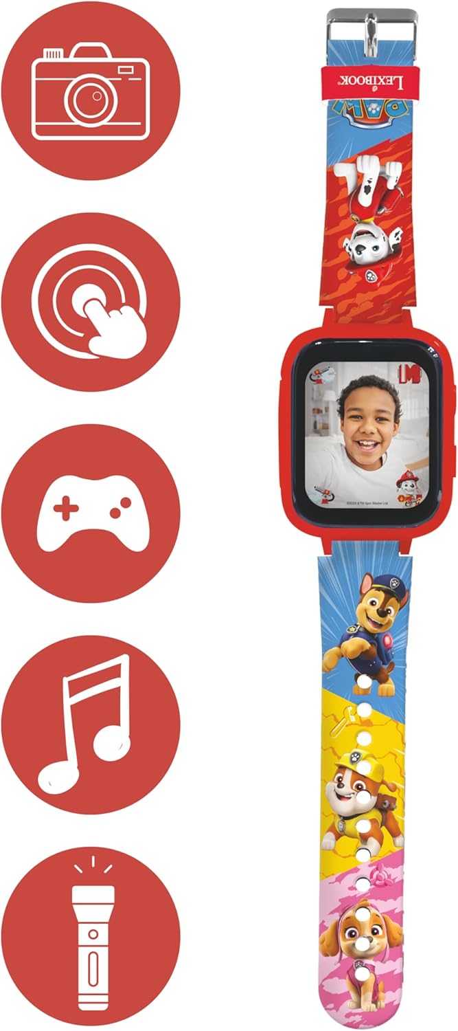 Selfie-Kamera-Uhr mit HD-Touchscreen und Spielen, Paw Patrol