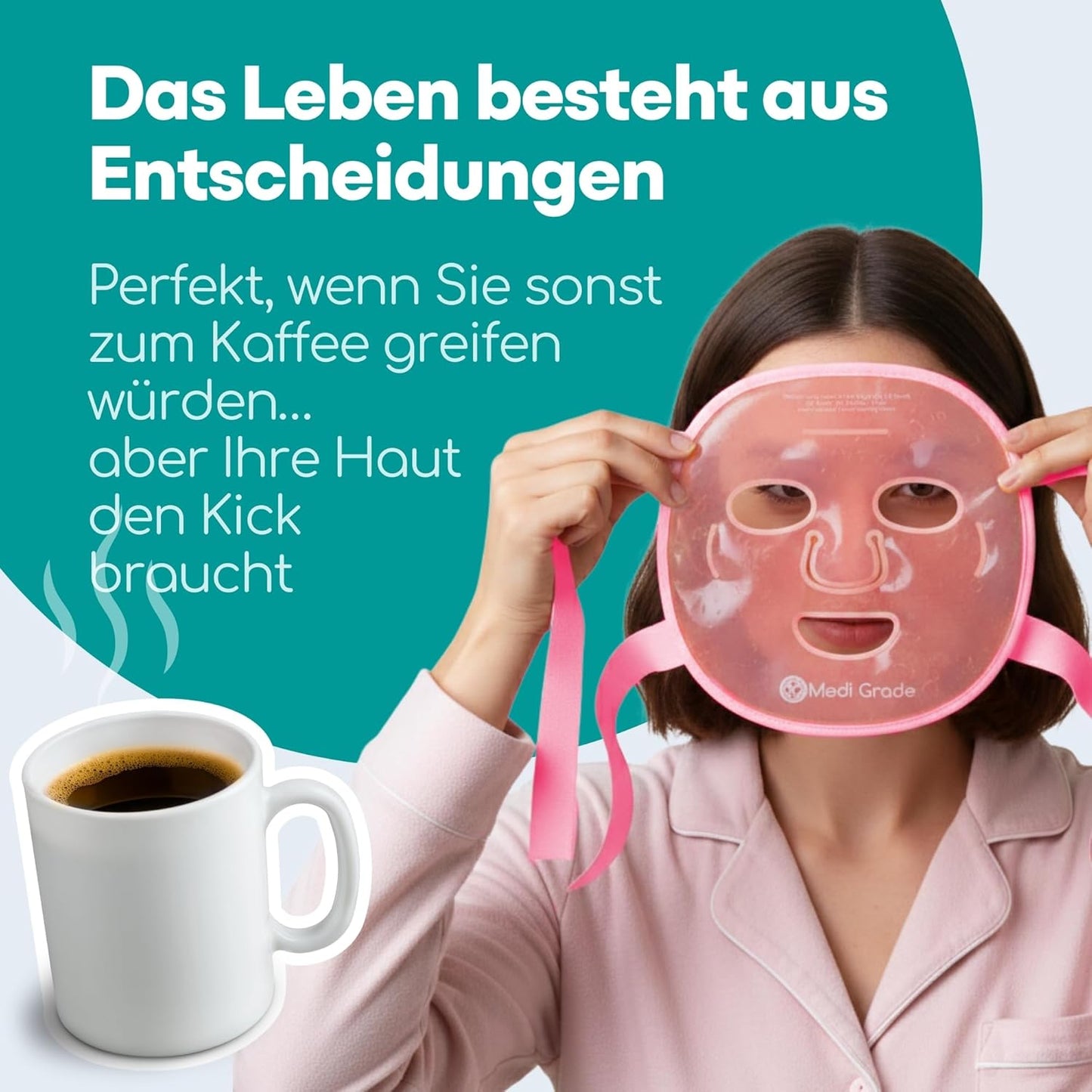 Kühlmaske & Augenpads, Pink