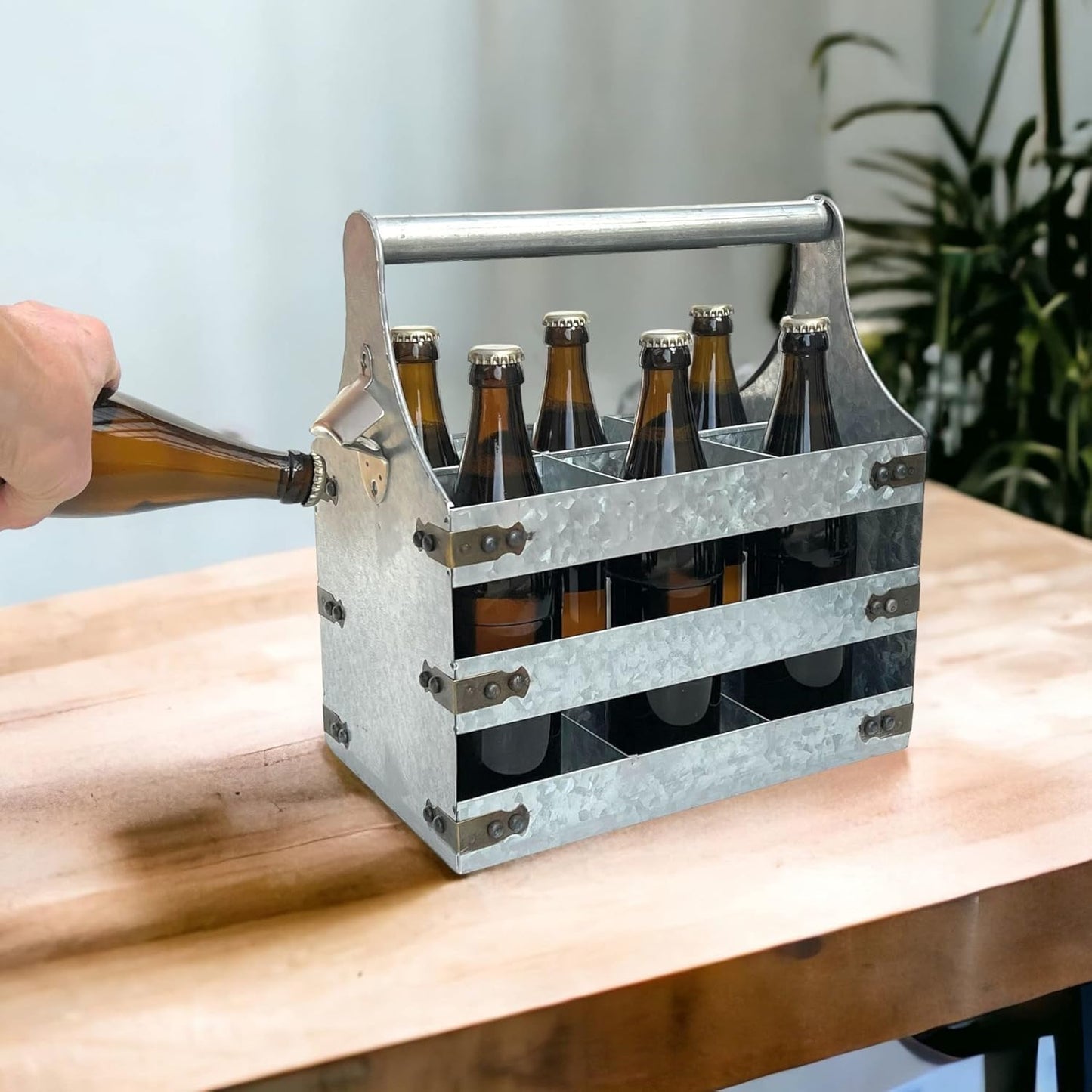 Bierträger mit Öffner für 6 Flaschen