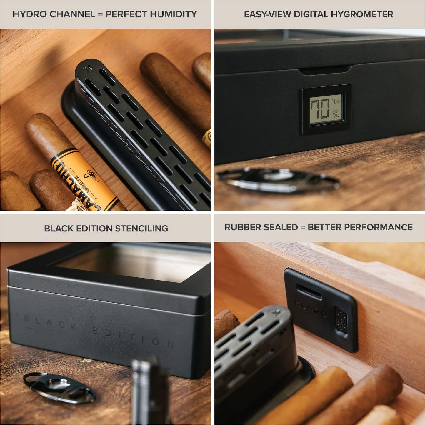 Humidor, Schwarz