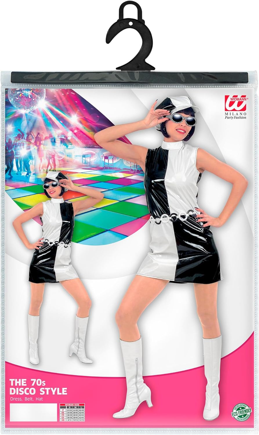 70er Jahre Disco Style Kleid Kostüm, S