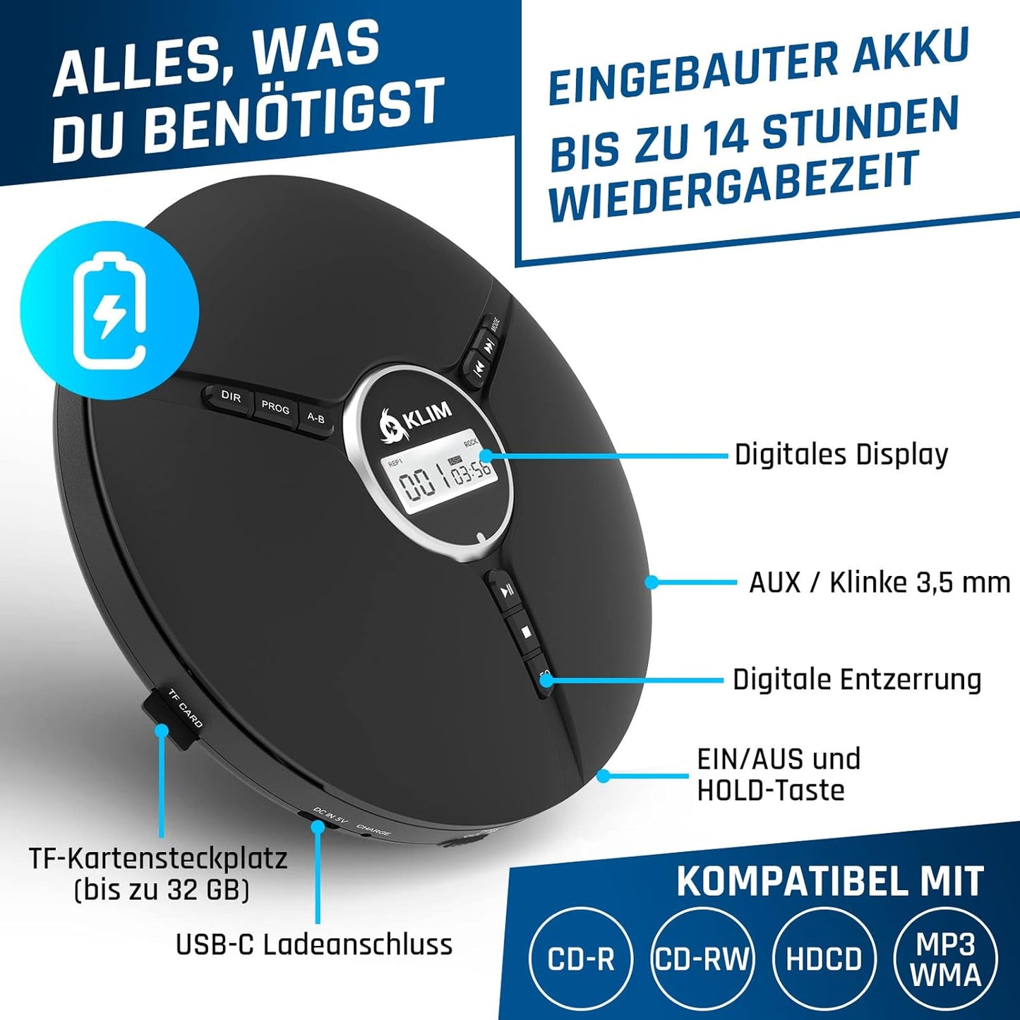 Discman mit Kopfhörer