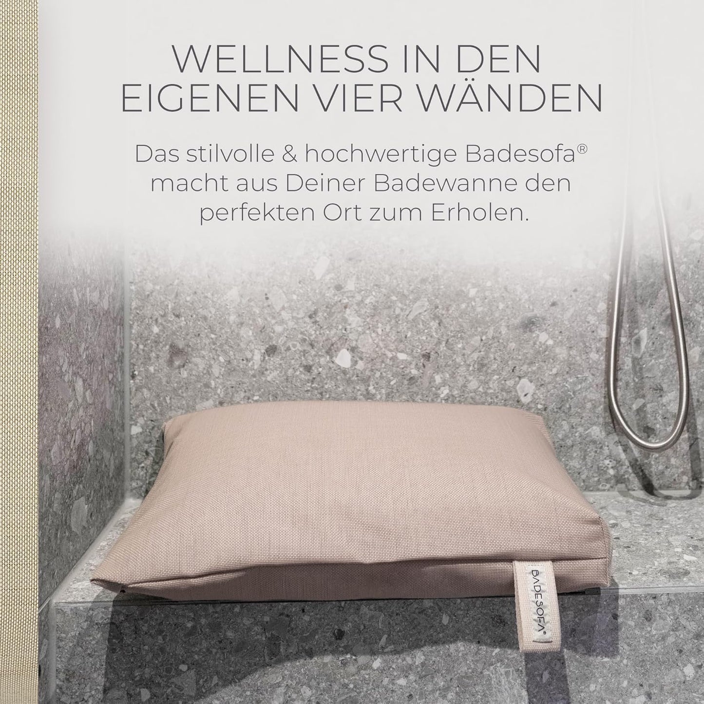 Badewannen-Sitzkissen, Beige Sitzkissen