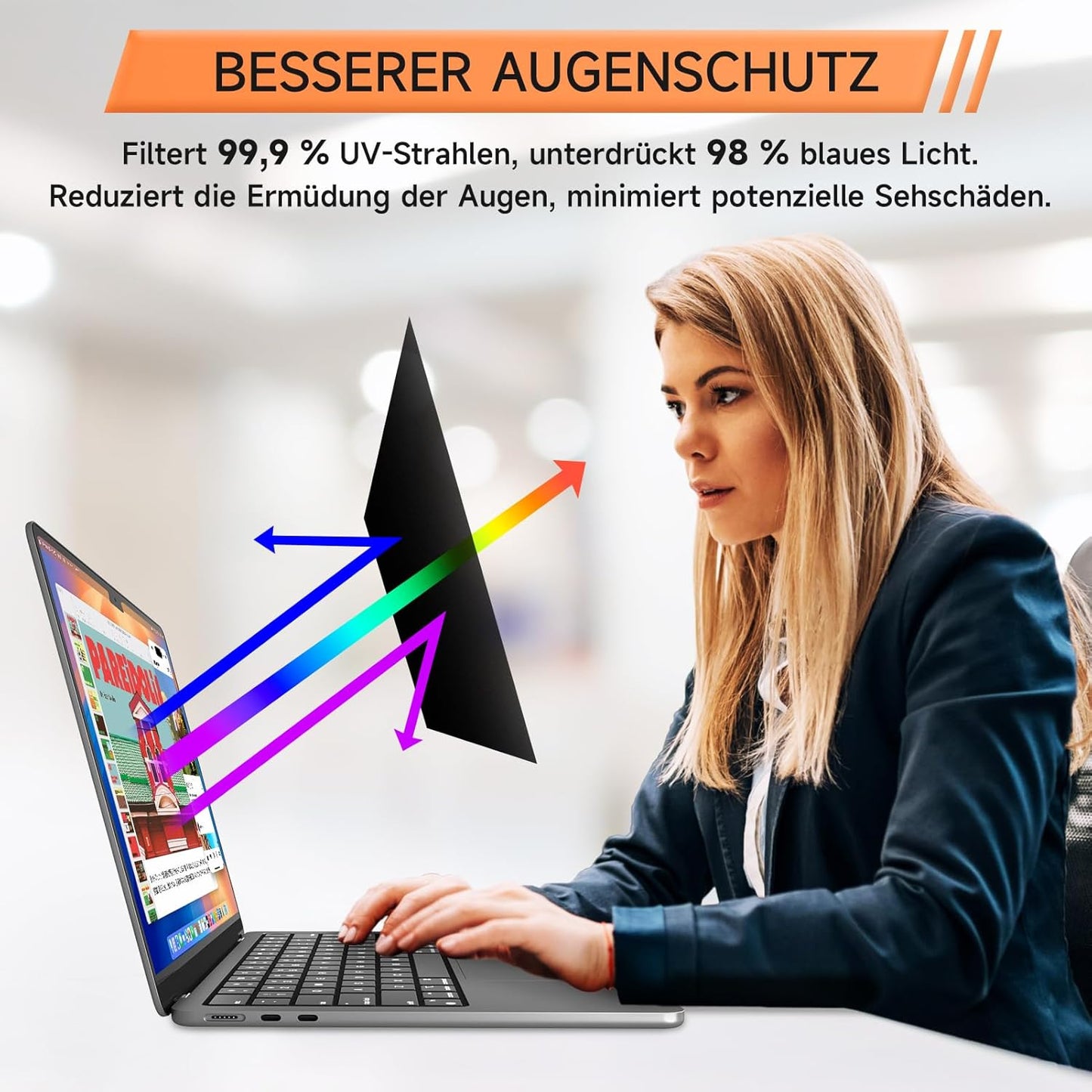 360° Sichtschutzfolie für MacBook Pro & Air, Macbook Pro 13 Zoll