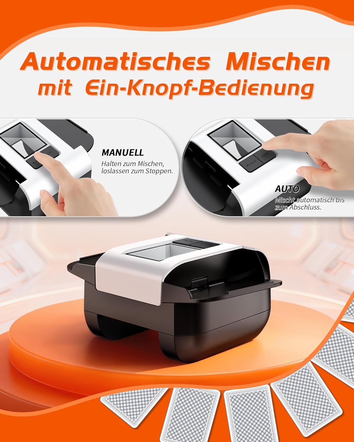 Automatischer Kartenmischer, Rot