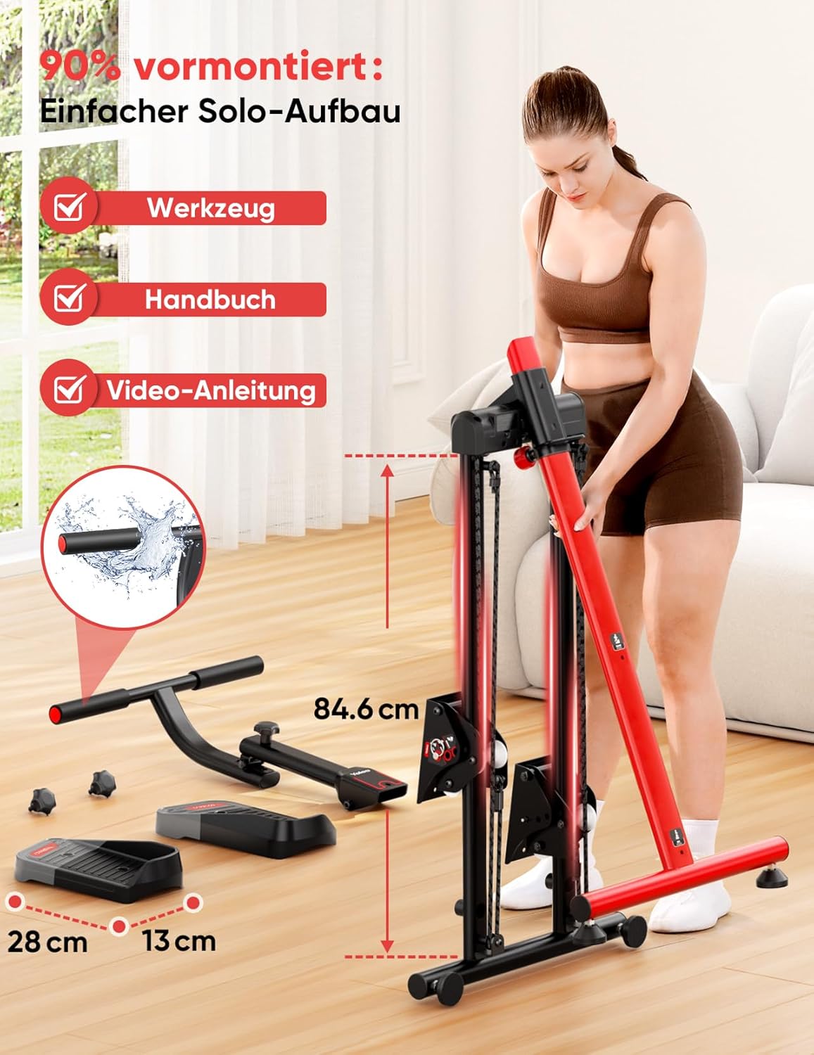Treppenstepper mit 3 Workout-Modi & Ski-Funktion