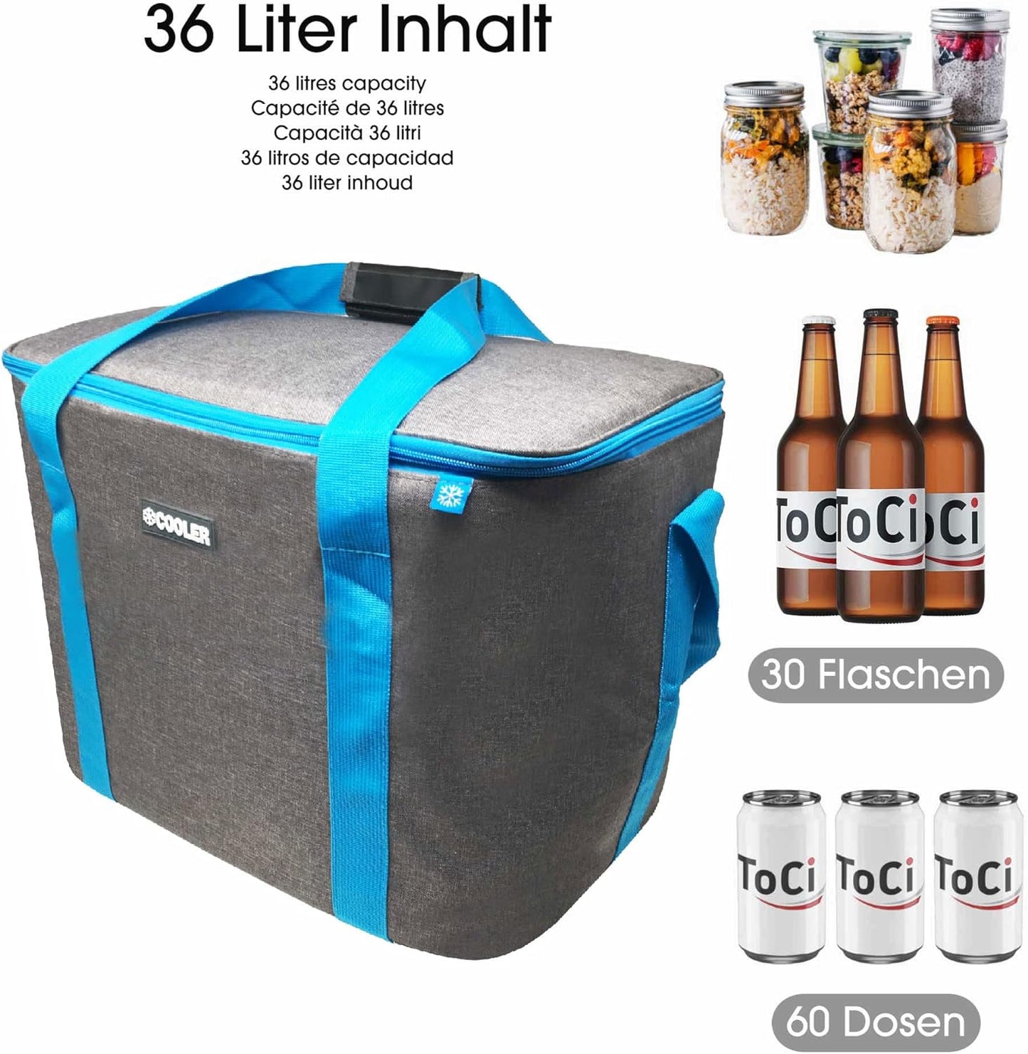 Kühltasche, Dunkelgrau