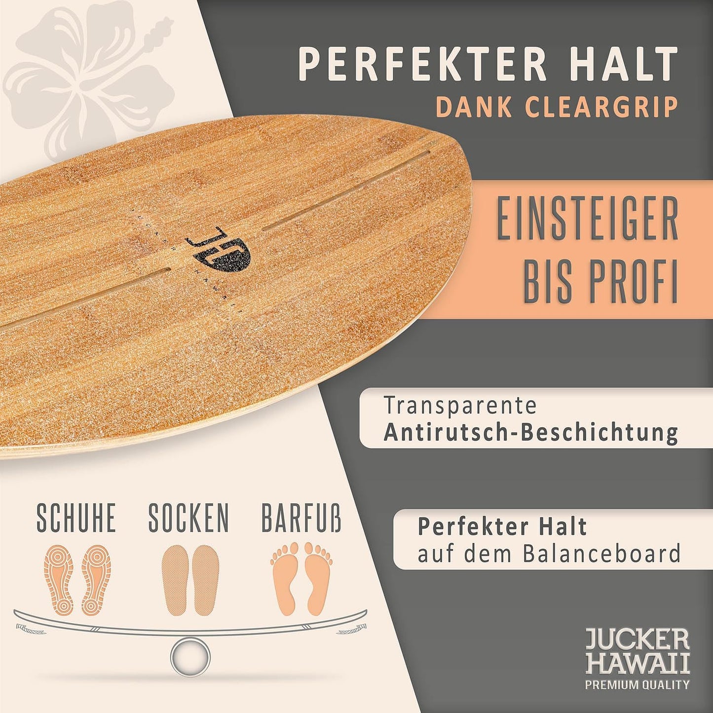 Ocean Rocker - Balance Board, Bambus + Rolle