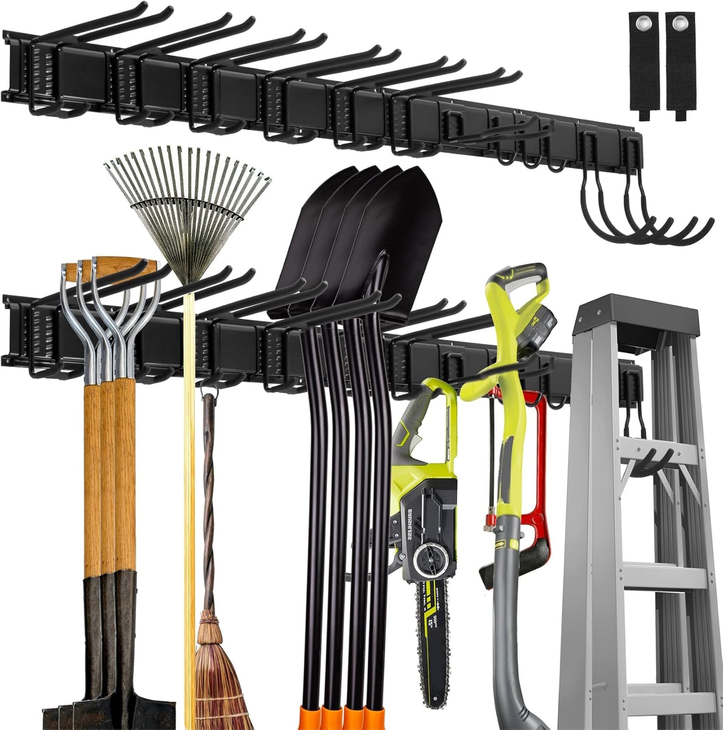 Garagen-Werkzeug-Management, 64 Zoll 4 Panel und 12 Haken