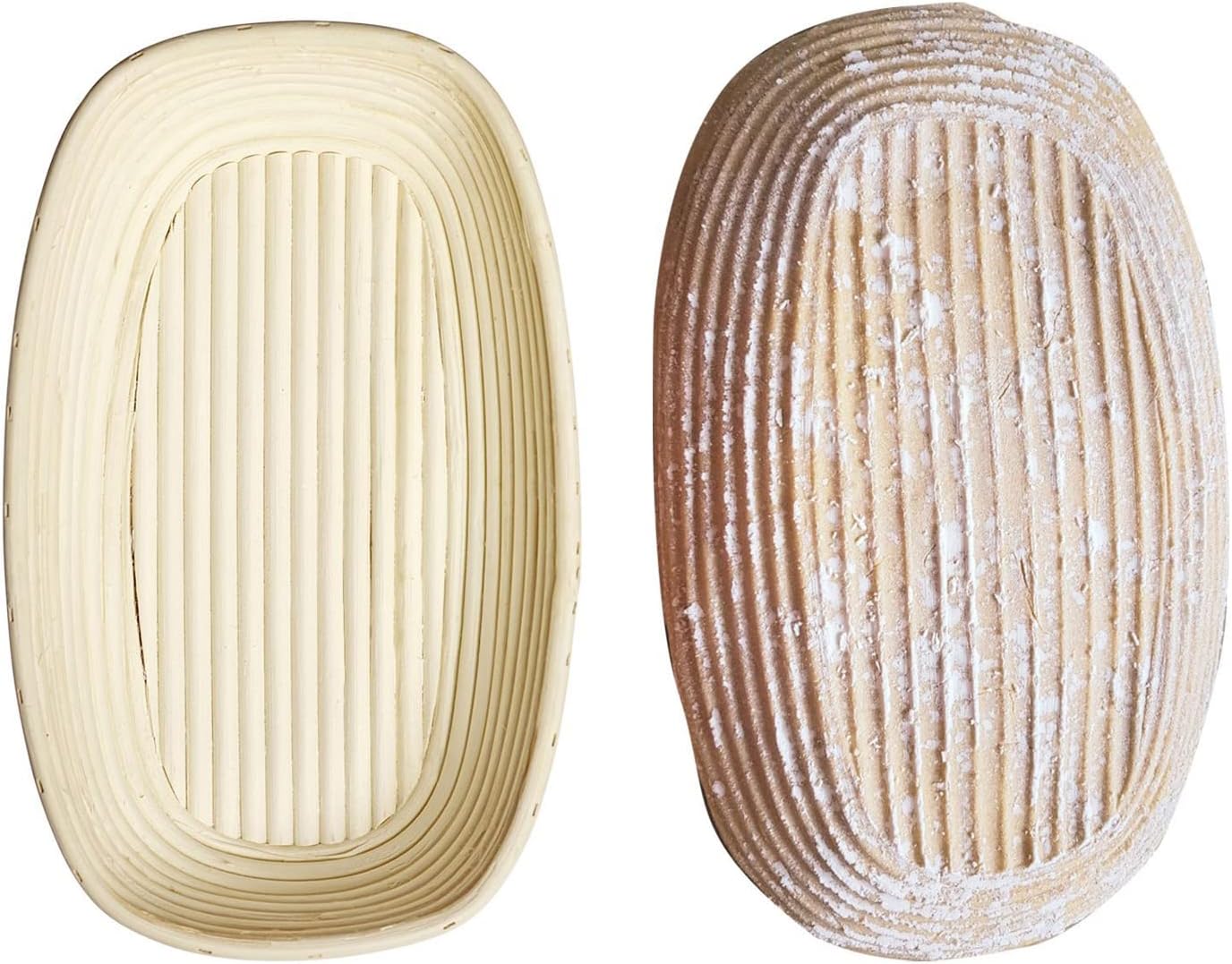 Gärkörbchen-Set, Oval, Ca. 33,5 Cm, mit Bezug Länge: 34 cm