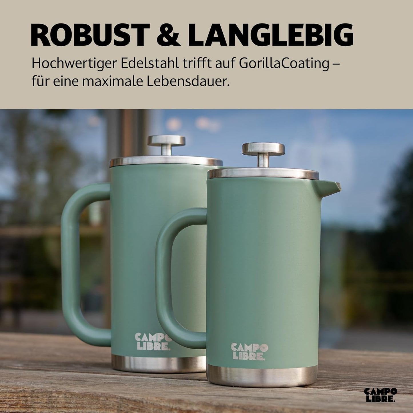French Press Giorgio, 1000ml Moos Green