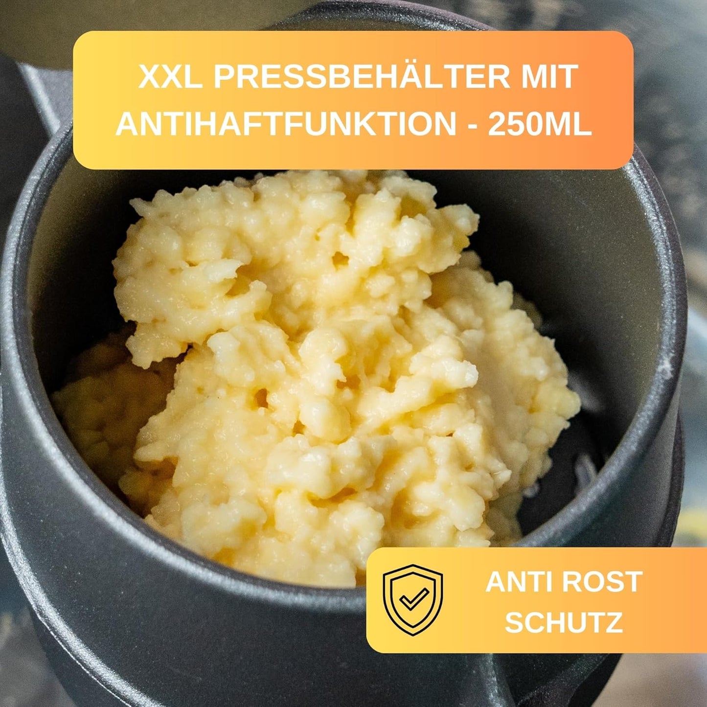 Spätzlepresse, Knöpfle - Rundloch Anthrazit
