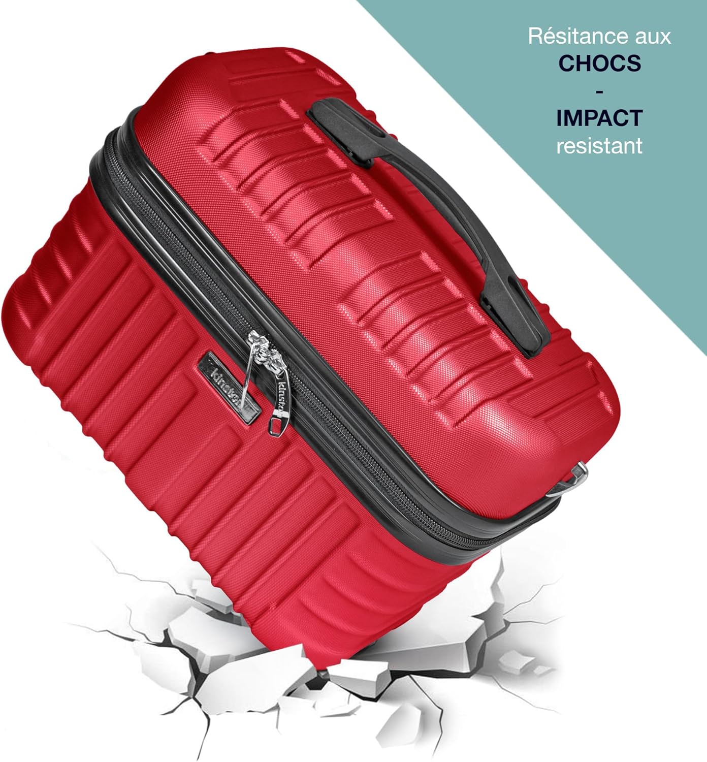 Vanity Case Hartschale mit Schulterriemen, Rot