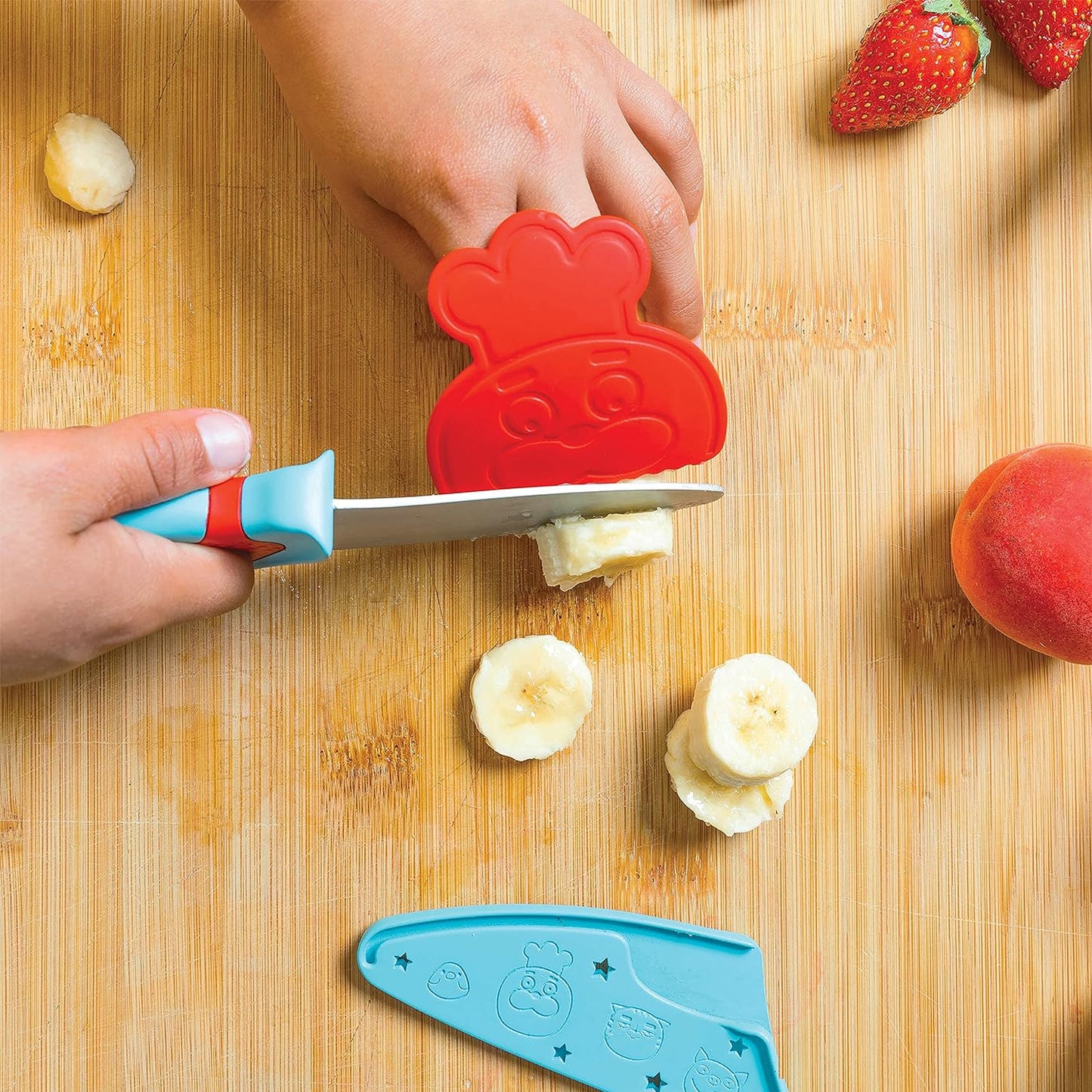 Messer für Kinder, Blau und Rot