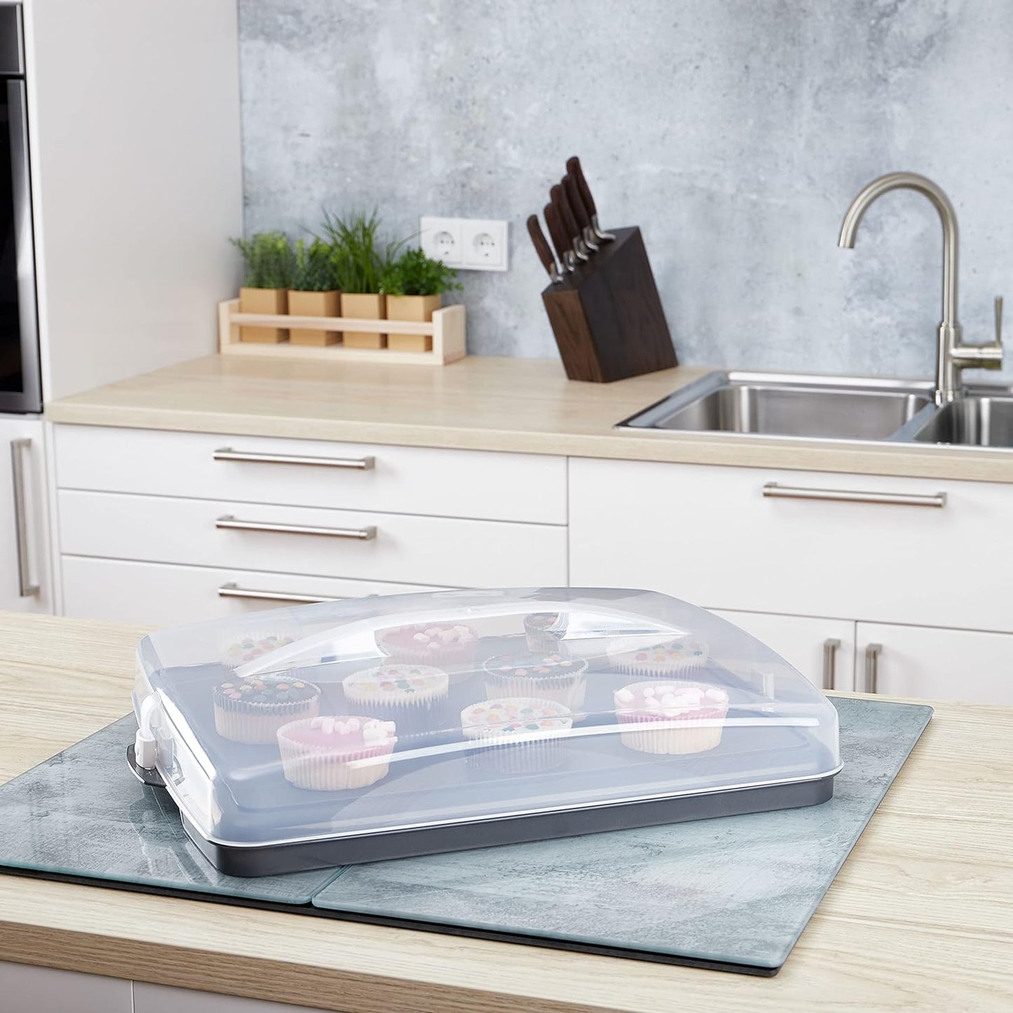 Blechkuchen-Transportbox, Rechteck