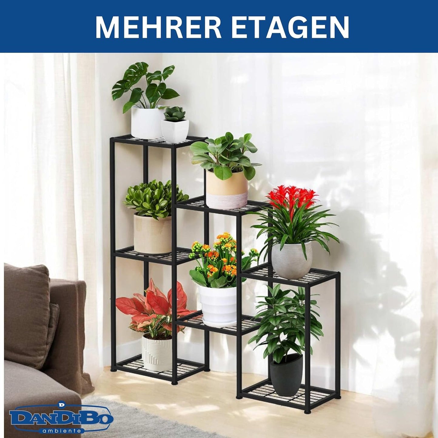 Blumentreppe mit 6 Ebenen