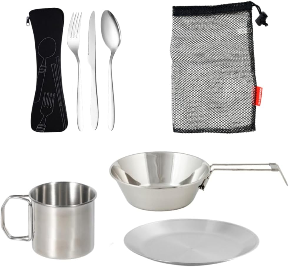 8-teiliges Camping-Geschirr-Set, 8pcs