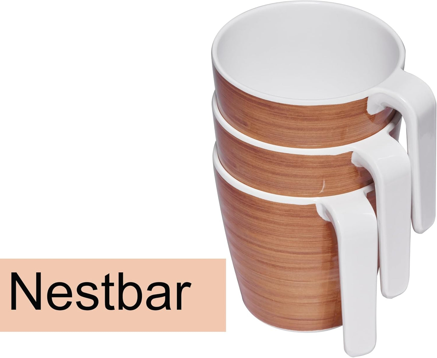 Melamin Tassen-Set für Camping (4 Stück), 4 Teile - Nur Tassen