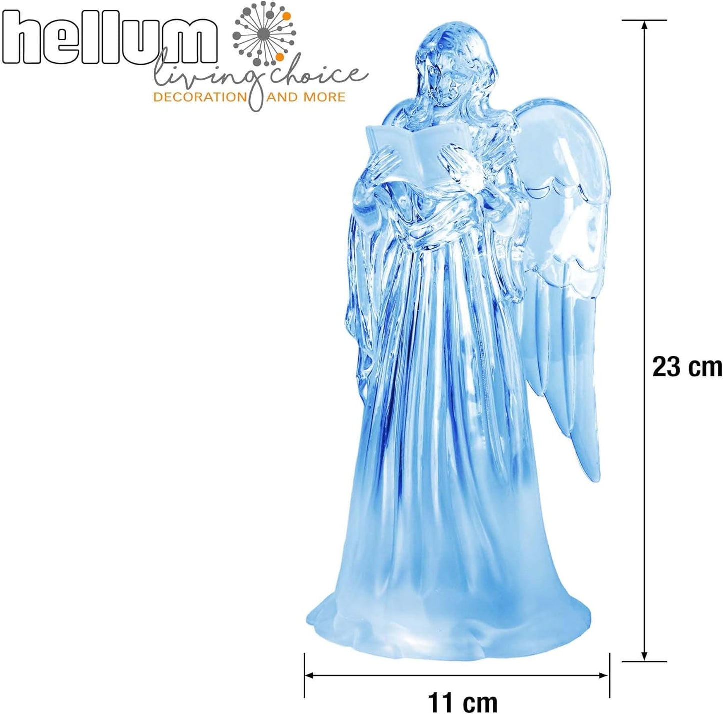 LED Engel Figur, Engelsfigur mit Buch