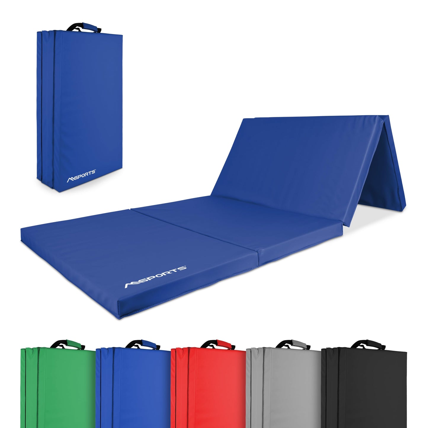 Klappbare Weichbodenmatte für Gymnastik, Blau 190 x 80 x 5 cm