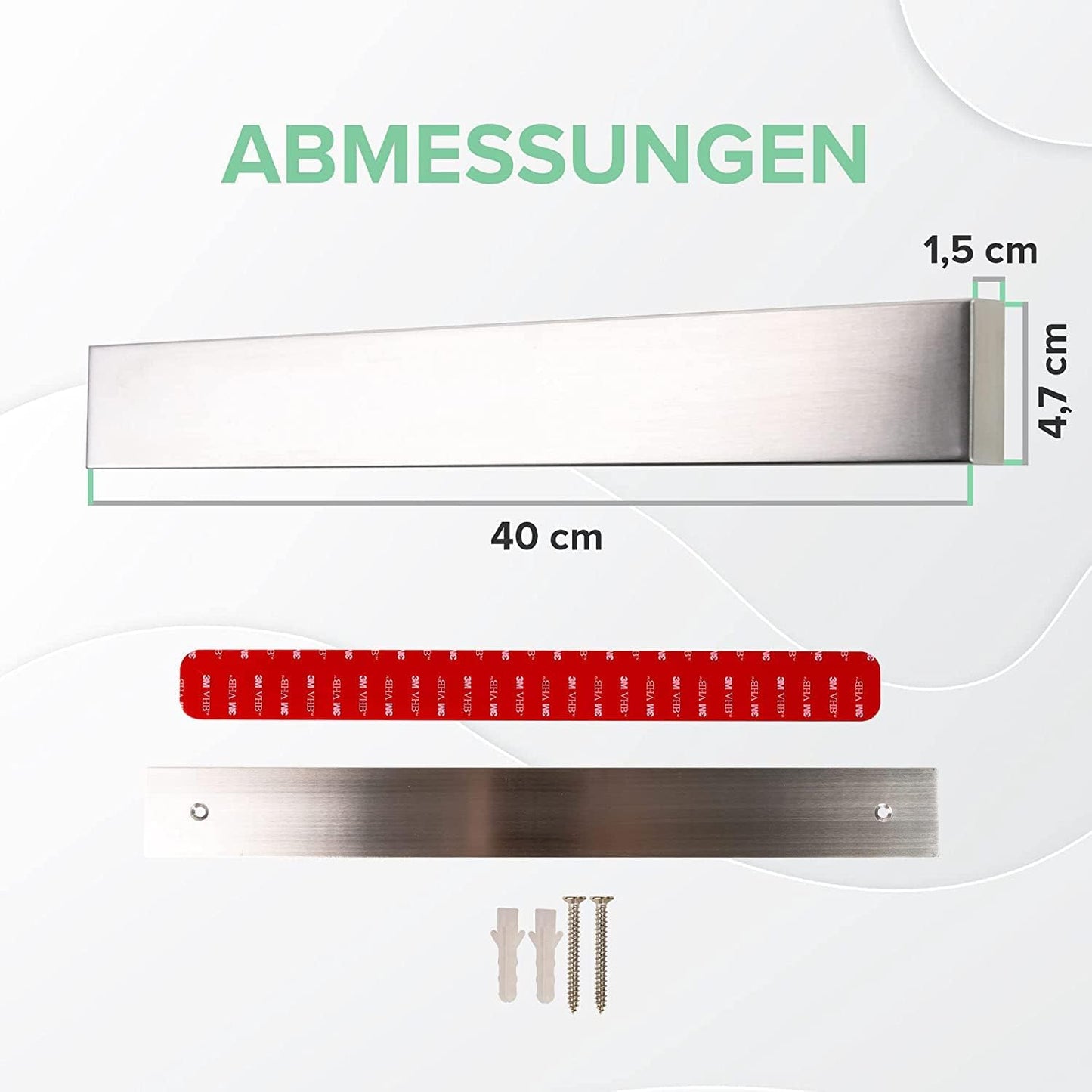 Magnet Messerleiste, Edelstahl