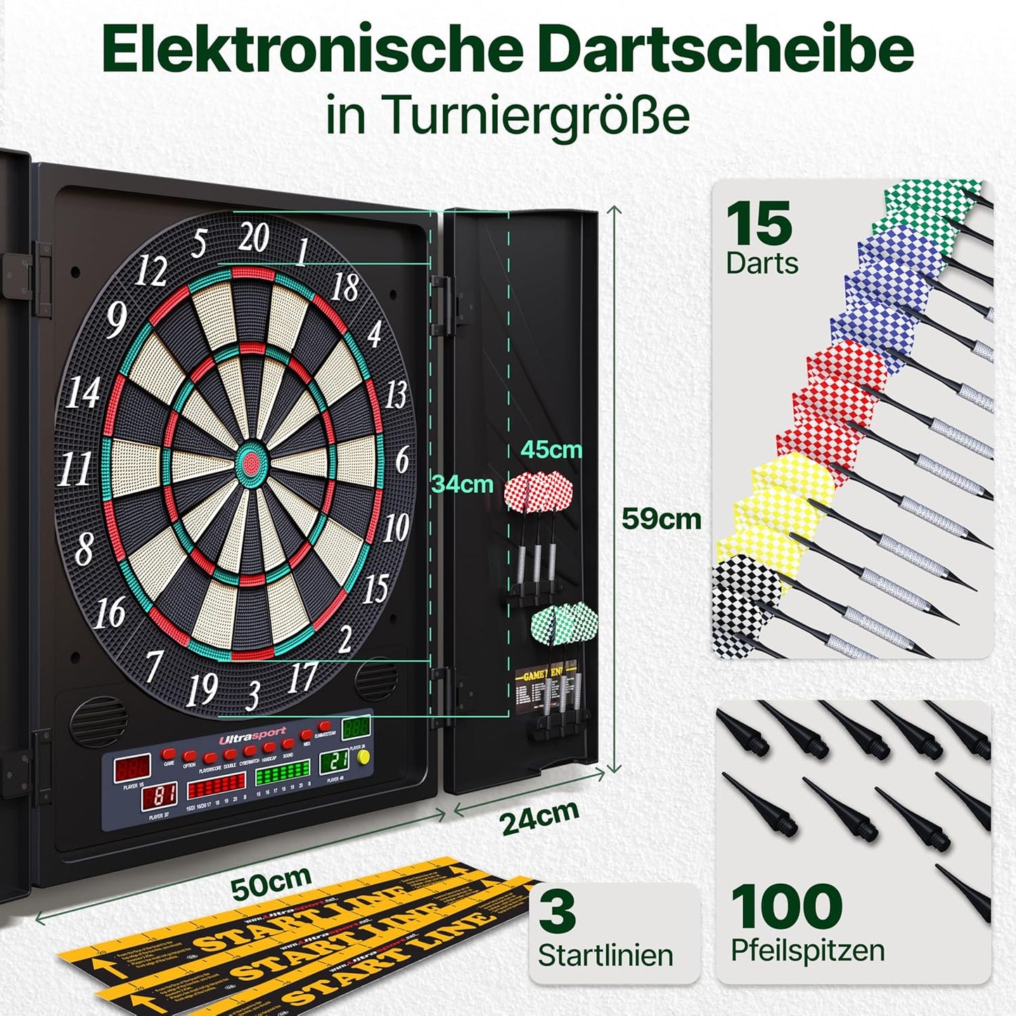 Elektrisches Dartboard, Dartboard mit Türen